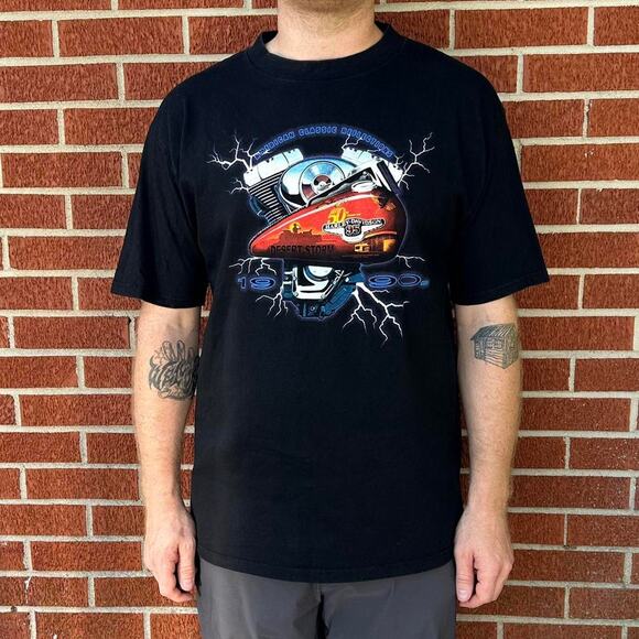 Vintage 1997 harley davidson desert storm kansas biker tee - Picture 1 of 5